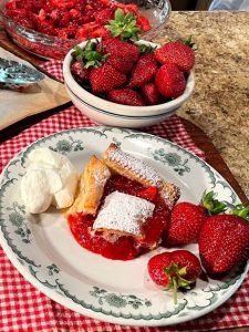 Strawberry Puff Pastry Tart