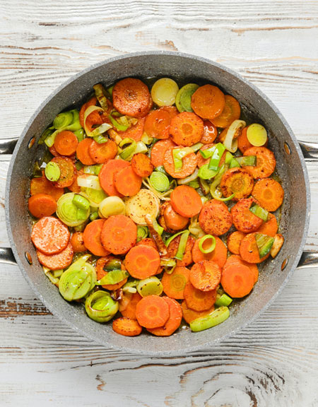 Roasted Leeks and Carrots