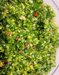 Garlic Scape Chimichurri Sauce
