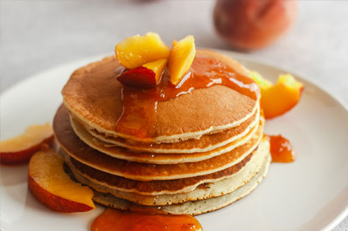 Peach Pancake Breakfast