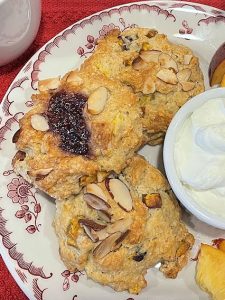 Peach Melba Scones