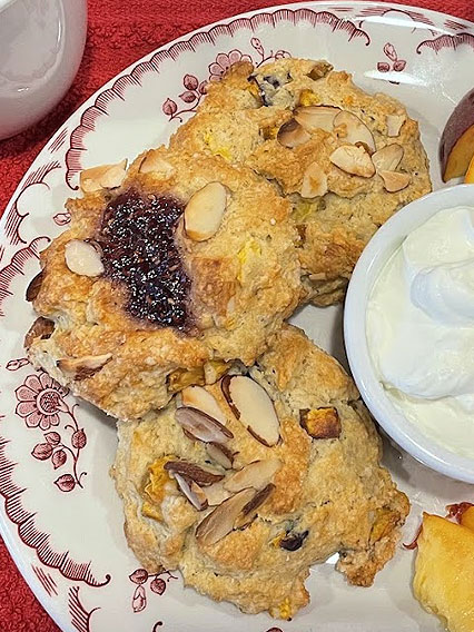 Peach Melba Scones