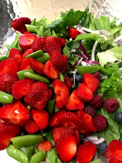 Alstede Farms Snow Pea and Strawberry Salad