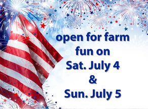 Alstede Farms is open July 4th
